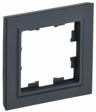 BRITE Рамка 1-местная РУ-1-БрГ графит , BR-M12-K53