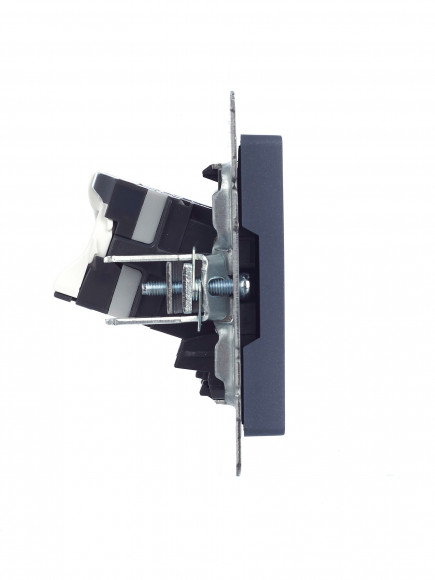 IEK BRITE Розетка компьютерная двойная RJ45 кат.5E РК10-2-БрМ маренго , BR-K20-1-K35