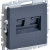 BRITE Розетка компьютерная двойная RJ45 кат.5E РК10-2-БрМ маренго IEK, BR-K20-1-K35