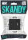 IEK SKANDY Выключатель 2-клавишный проходной с индикацией 10А SK-V10Bl черный , SK-V22-1-10-K02