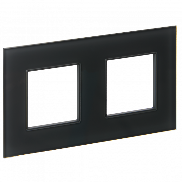IEK SKANDY Рамка 2-местная SK-F22G стекло графит IEK, SK-M22-G-K53