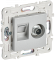 IEK SKANDY Розетка двойная TV+RJ45 кат.6 SK-A15S серебряный , SK-AK20-2-K23