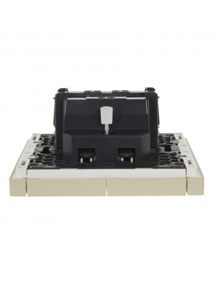 IEK FORTE&PIANO Выключатель 2-клавишный 10А FP405 ваниль , FP-V20-0-10-1-K10