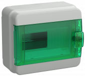 TEKFOR Корпус пластиковый КМПн-8 IP65 зеленая прозрачная дверь IEK, TF5-KP72-N-08-65-K03-K06