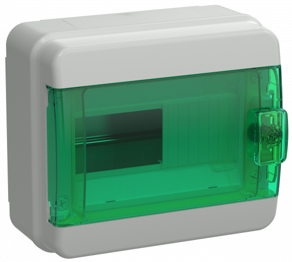 IEK TEKFOR Корпус пластиковый КМПн-8 IP65 зеленая прозрачная дверь IEK, TF5-KP72-N-08-65-K03-K06