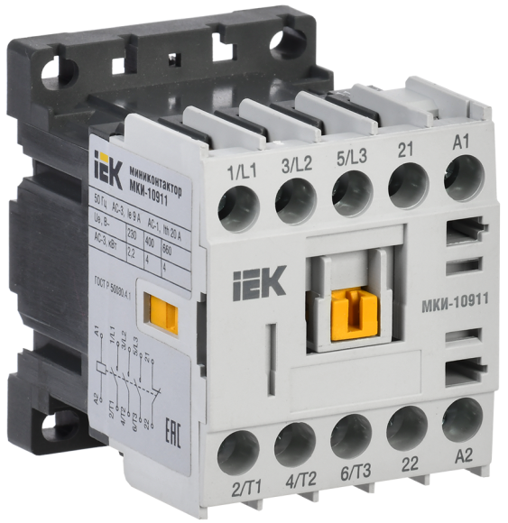 IEK Миниконтактор МКИ-10911 9А 110В/АС3 1NC IEK, KMM11-009-110-01