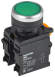 IEK Кнопка d=22мм 1NO+1NC зелёная MASTER IEK, MI-BT60-11-3-22-K06