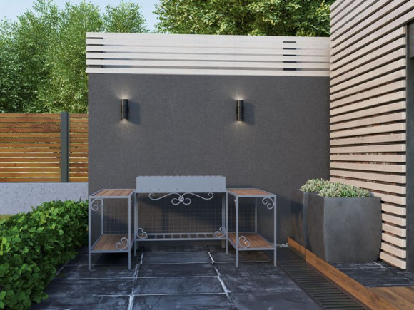 IEK LIGHTING Светильник уличный 5108 настенный под лампу 2хGU10 IP65 черный IEK, LT-UBU0-5108-GU10-2-K02