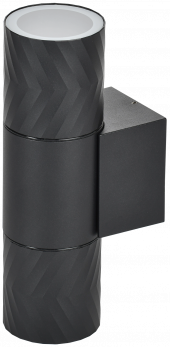 LIGHTING Светильник уличный 5108 настенный под лампу 2хGU10 IP65 черный IEK, LT-UBU0-5108-GU10-2-K02