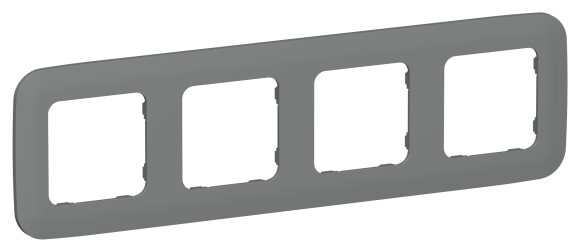 IEK FLITE Рамка 4-местная РУ-4-А-ФлМА мокрый асфальт IEK, FI-M42-31-20-K80
