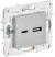 IEK SKANDY Розетка USB A+C 18Вт SK-R13S серебряный , SK-U22-018-K23