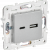 SKANDY Розетка USB A+C 18Вт SK-R13S серебряный IEK, SK-U22-018-K23