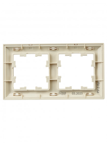 IEK BRITE Рамка 2-местная РУ-2-Бр бежевый/жемчужный , BR-M22-12-1-K10