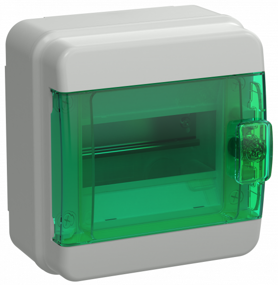 IEK TEKFOR Корпус пластиковый КМПн-6 IP65 зеленая прозрачная дверь IEK, TF5-KP72-N-06-65-K03-K06
