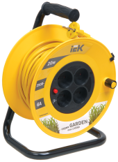 GARDEN Катушка УК20 4 места без заземления с термозащитой 2х0,75мм2 20м IEK