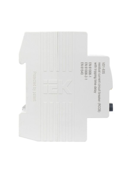 IEK Выключатель дифференциальный (УЗО) ВД1-63S 4Р 40А 300мА IEK, MDV12-4-040-300