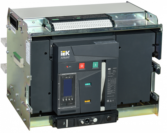 IEK ARMAT AR-A5Y TT50 3P W HR Выключатель автоматический воздушный 135кА расцепитель TT 5000А 3P выдвижной с аксессуарами ~220-240В: реле отключения, реле включения, моторный привод IEK, AR-ACB-3VG-135-5000A-TTCF
