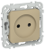 IEK FLITE Розетка без заземления с защитными шторками 10А РСш01-0-ФлХ хаки IEK, FI-R13-10-K59