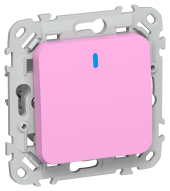 FLITE Выключатель 1-клавишный кнопочный с индикацией 10А ВС11-2-1-ФлПр пурпурный IEK, FI-V14-1-10-1-K99