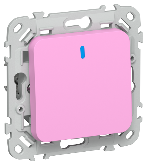 IEK FLITE Выключатель 1-клавишный кнопочный с индикацией 10А ВС11-2-1-ФлПр пурпурный IEK, FI-V14-1-10-1-K99