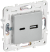 IEK SKANDY Розетка USB A+C 3,1А SK-R14S серебряный , SK-U22-D31-K23