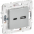 SKANDY Розетка USB A+C 3,1А SK-R14S серебряный IEK, SK-U22-D31-K23