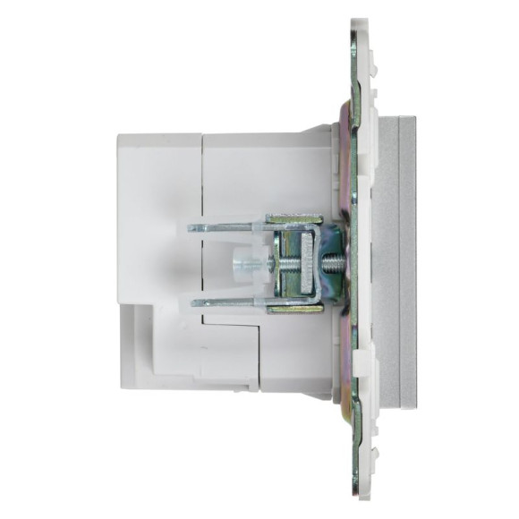 IEK SKANDY Розетка USB A+C 3,1А SK-R14S серебряный , SK-U22-D31-K23