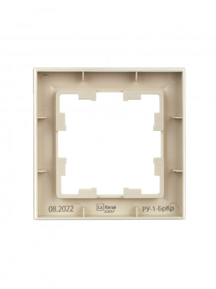 IEK BRITE Рамка 1-местная РУ-1-БрКр бежевый , BR-M12-K10