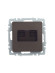 IEK BRITE Розетка компьютерная двойная RJ45 кат.5E РК10-2-БрТБ темная бронза , BR-K20-1-K45