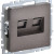 BRITE Розетка компьютерная двойная RJ45 кат.5E РК10-2-БрТБ темная бронза IEK, BR-K20-1-K45