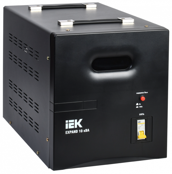 IEK Стабилизатор напряжения однофазный переносной 10кВА EXPAND IEK, IVS21-1-010-11