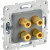 SKANDY Аудиорозетка 4-местная SK-A01Gr серый IEK, SK-S40-K03