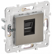 SKANDY Розетка компьютерная RJ45 кат.5E SK-K01N металл никель , SK-K10-1-K50