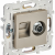 SKANDY Розетка двойная TV+RJ45 кат.6 SK-A15Sh шампань IEK, SK-AK20-2-K37