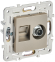 IEK SKANDY Розетка двойная TV+RJ45 кат.6 SK-A15Sh шампань , SK-AK20-2-K37