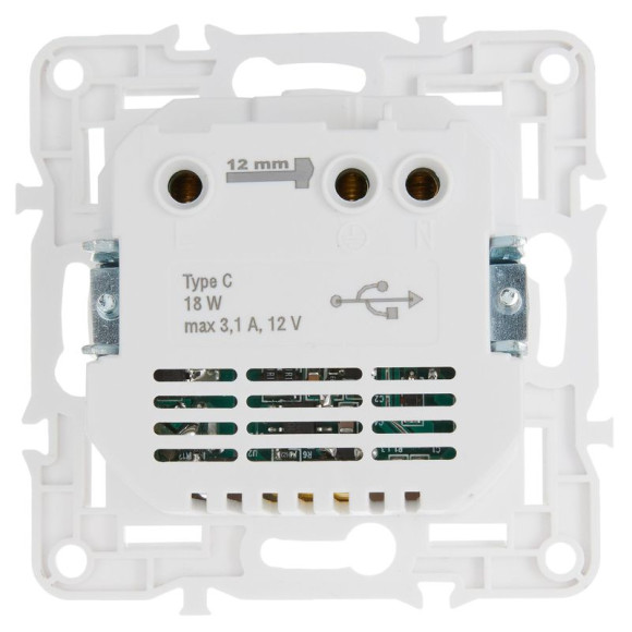 IEK SKANDY Розетка с заземлением с защитными шторками 16А с USB C 18Вт SK-R17W арктический белый , SK-R14-16-U14-018-K01 IEK SKANDY Розетка с заземлением с защитными шторками 16А с USB C 18Вт SK-R17W арктический белый , SK-R14-16-U14-018-K01