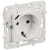 IEK SKANDY Розетка с заземлением с защитными шторками 16А с USB C 18Вт SK-R17W арктический белый , SK-R14-16-U14-018-K01