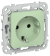 IEK FLITE Розетка с заземлением с защитными шторками 16А РСш11-0-ФлФ фисташковый IEK, FI-R14-16-K93