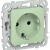 FLITE Розетка с заземлением с защитными шторками 16А РСш11-0-ФлФ фисташковый IEK, FI-R14-16-K93