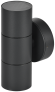 IEK LIGHTING Светильник уличный 5113 настенный под лампу 2хGU10 IP65 черный IEK, LT-UPU0-5113-GU10-2-K02