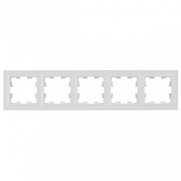 IEK BRITE Рамка 5-местная РУ-5-БрБ белый , BR-M52-K01