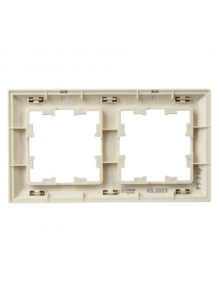 IEK BRITE Рамка 2-местная РУ-2-Бр бежевый/шампань , BR-M22-12-3-K10