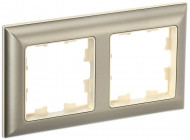 BRITE Рамка 2-местная РУ-2-Бр бежевый/шампань , BR-M22-12-3-K10