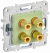 IEK SKANDY Аудиорозетка 4-местная SK-A01G мятный , SK-S40-K06
