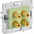 SKANDY Аудиорозетка 4-местная SK-A01G мятный IEK, SK-S40-K06