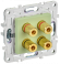 IEK SKANDY Аудиорозетка 4-местная SK-A01G мятный , SK-S40-K06