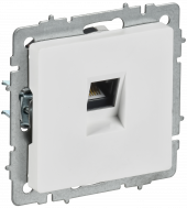 BRITE Розетка компьютерная RJ45 кат.5E РК10-БрАБ арктический белый , BR-K10-1-K91