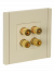 IEK FORTE&PIANO Аудиорозетка 4-местная FP439 ваниль , FP-S40-K10