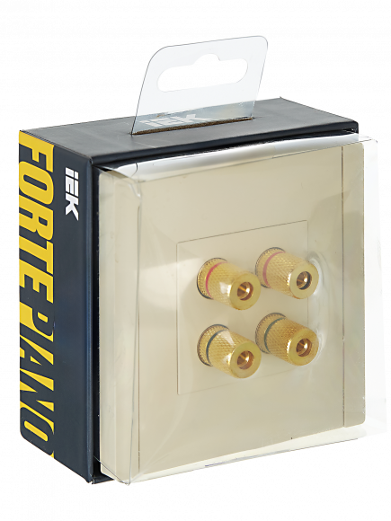 IEK FORTE&PIANO Аудиорозетка 4-местная FP439 ваниль , FP-S40-K10