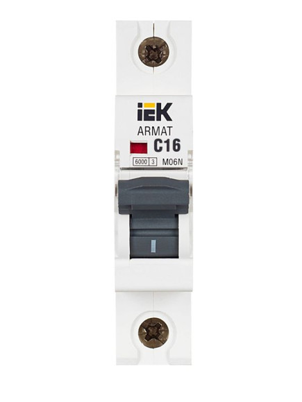 IEK ARMAT Автоматический выключатель M06N 1P C 16А IEK, AR-M06N-1-C016